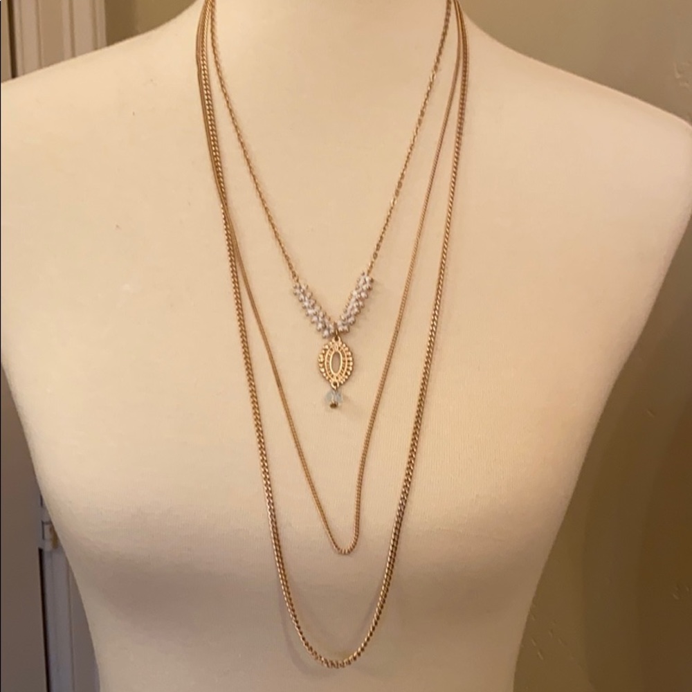Gold 3 tier necklace